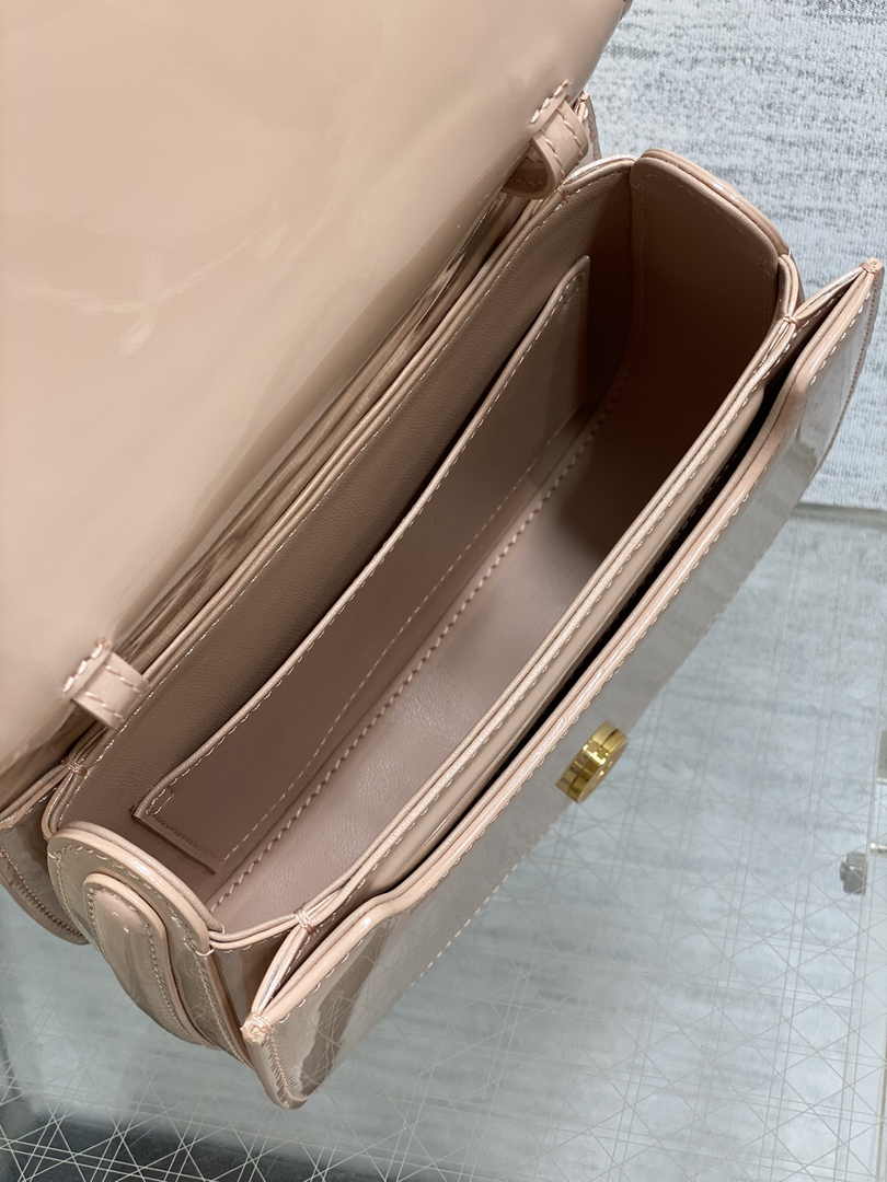 Dior Medium 30 Montaigne Avenue Top Handle Bag M9371 Pink Patent Calfskin - Default Title - View 8