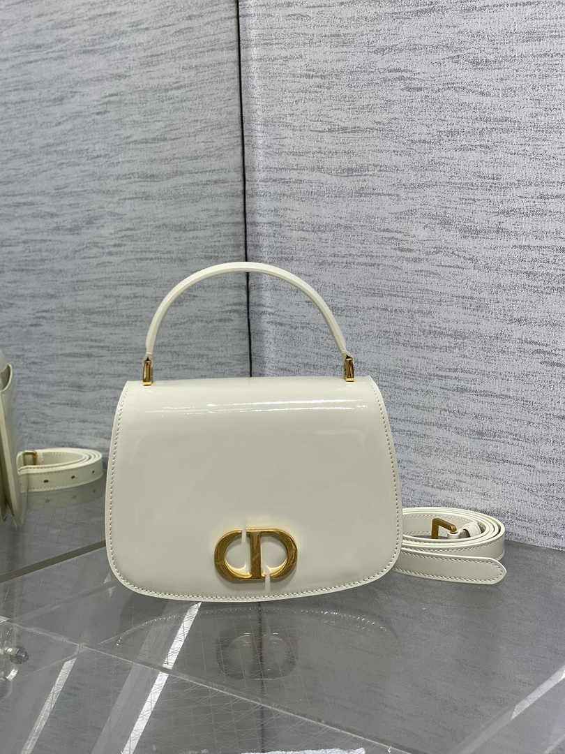 Dior Medium 30 Montaigne Avenue Top Handle Bag M9371 Beige Patent Calfskin - Default Title - View 2