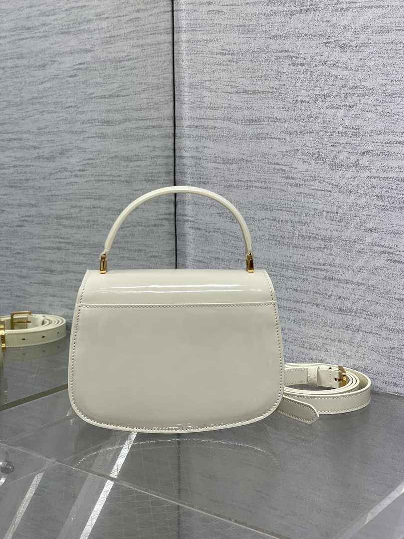 Dior Medium 30 Montaigne Avenue Top Handle Bag M9371 Beige Patent Calfskin - Default Title - View 4