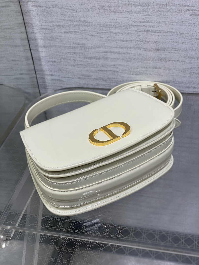 Dior Medium 30 Montaigne Avenue Top Handle Bag M9371 Beige Patent Calfskin - Default Title - View 7
