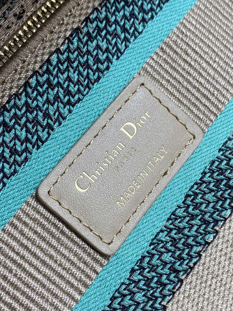 Dior Medium Dioriviera Lady D-Lite Bag M0565 Green de Jouy Sauvage Embroidery - Default Title - View 7