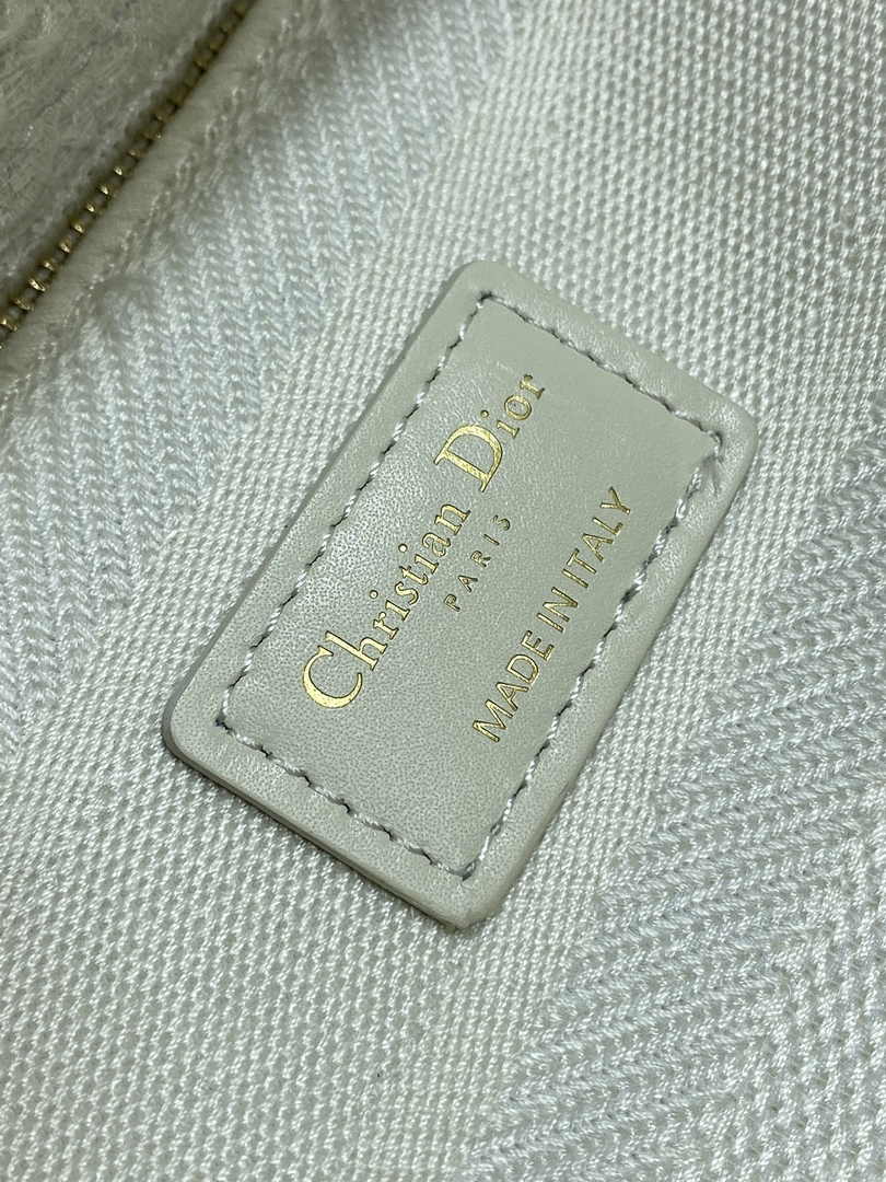 Dior Medium Lady D-Lite Bag M0565 White Embroidery - Default Title - View 6