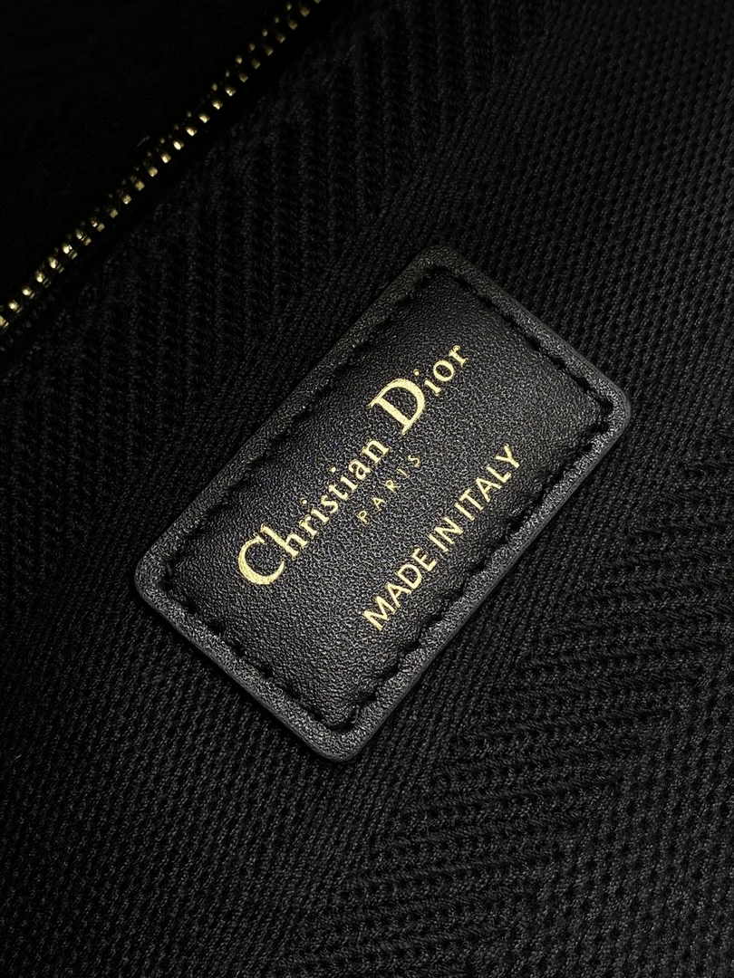 Dior Medium Lady D-Lite Bag M0565 Black Embroidery - Default Title - View 6