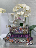 Dior Medium Lady D-Lite Bag M0565 White Multicolor Saisons Été Embroidery - Default Title - View 1