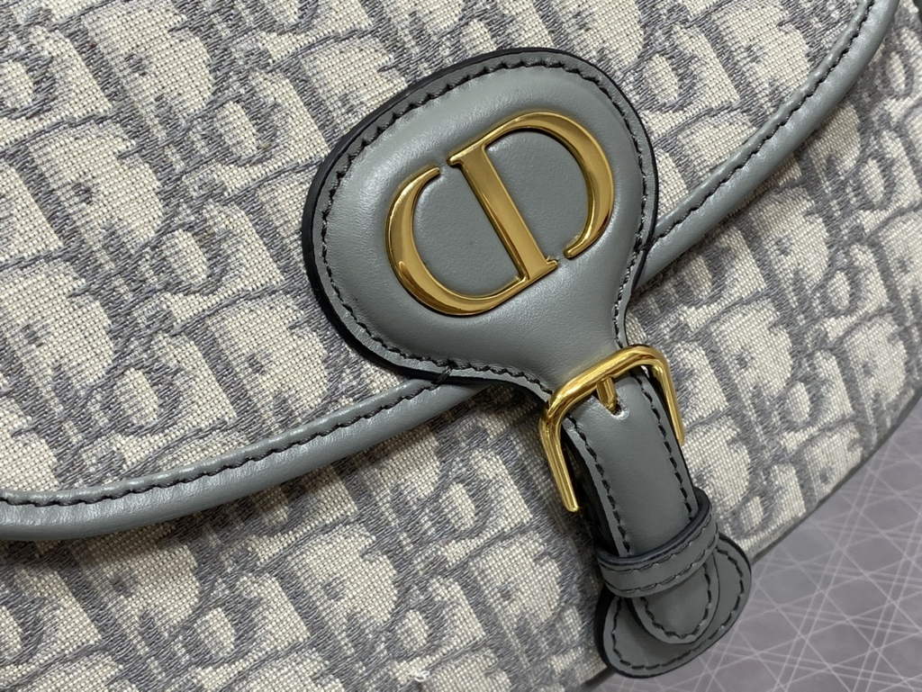 Dior Medium Bobby Bag M9319 Gray Oblique Jacquard
