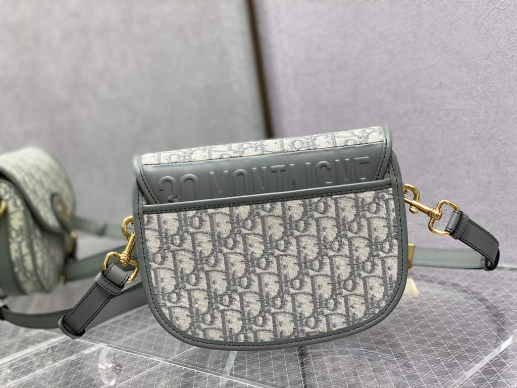Dior Medium Bobby Bag M9319 Gray Oblique Jacquard