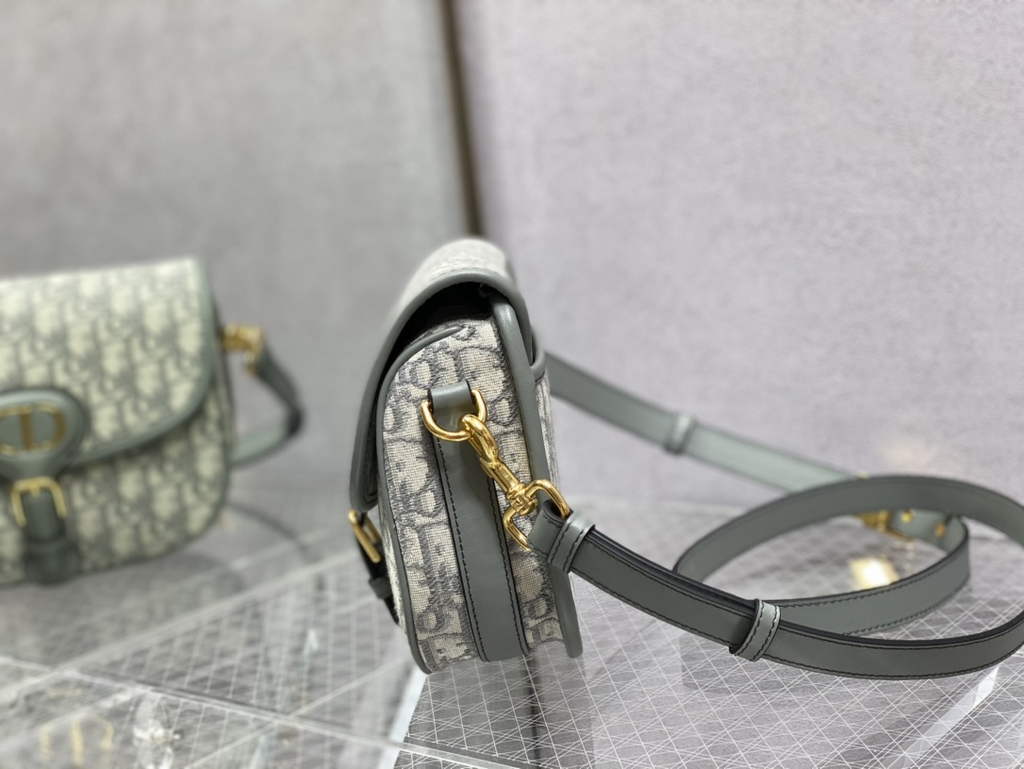 Dior Medium Bobby Bag M9319 Gray Oblique Jacquard