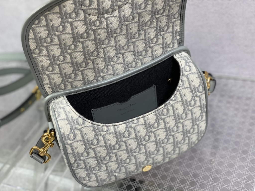 Dior Medium Bobby Bag M9319 Gray Oblique Jacquard