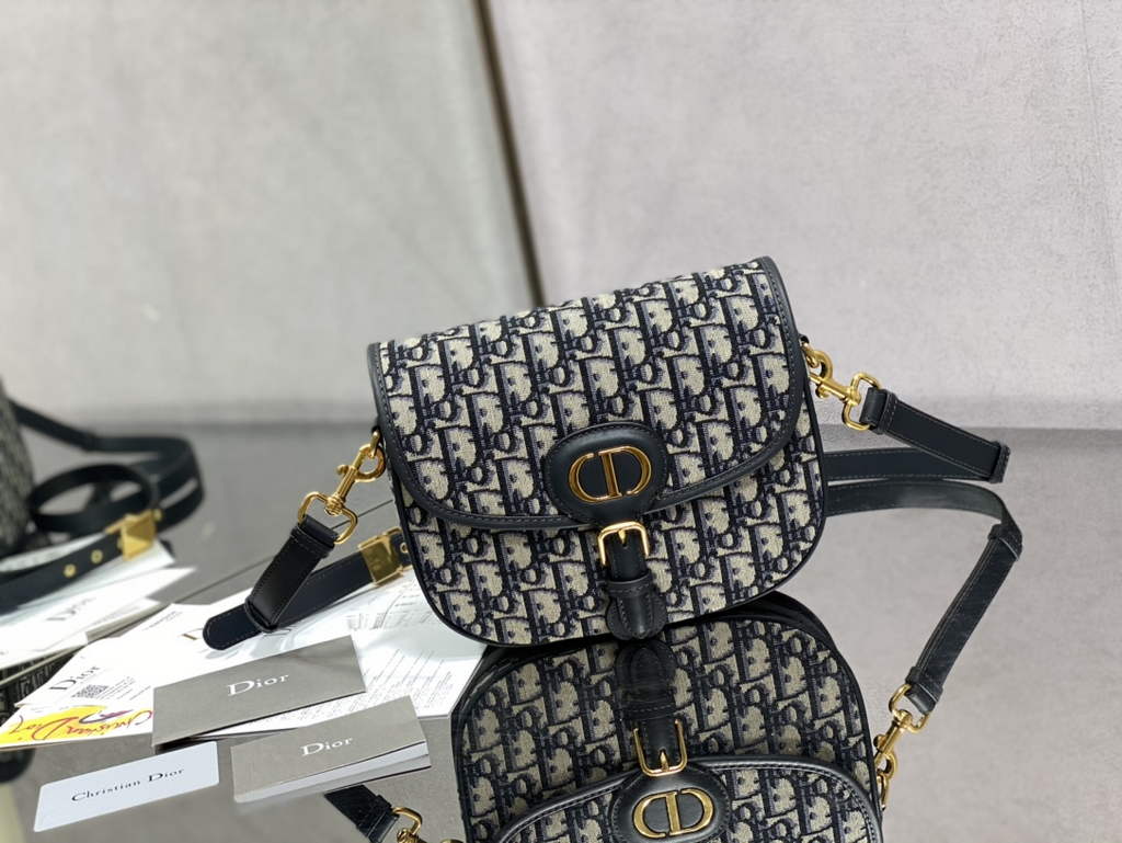 Dior Medium Bobby Bag M9319 Blue Oblique Jacquard