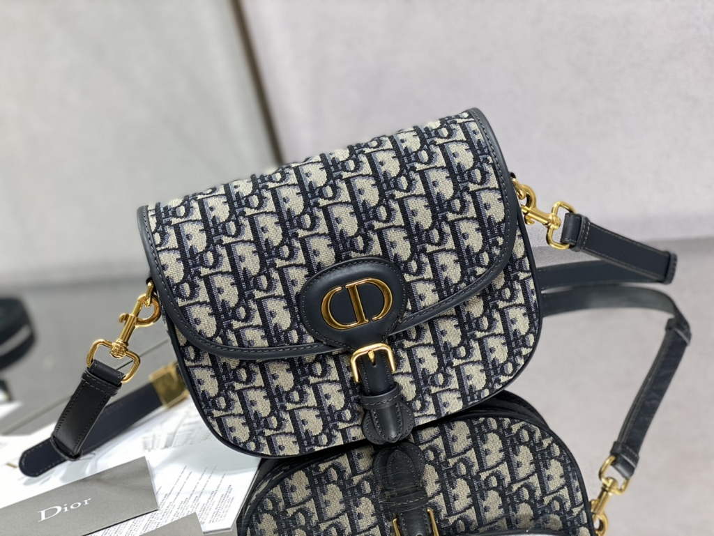 Dior Medium Bobby Bag M9319 Blue Oblique Jacquard - Default Title - View 2