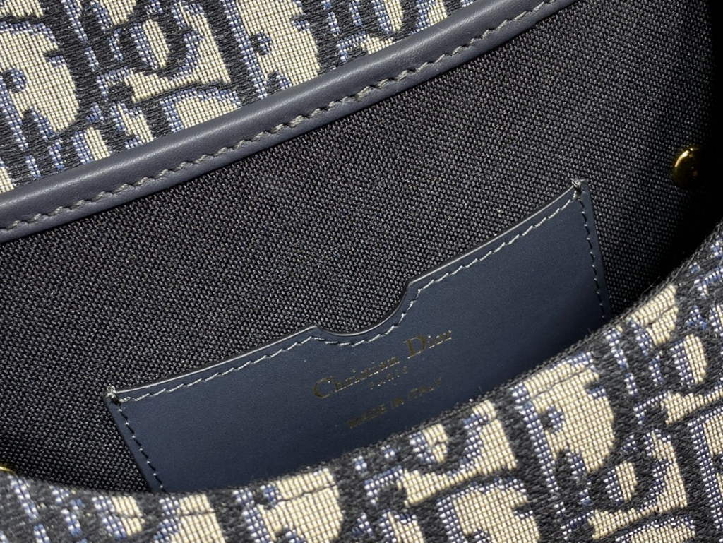 Dior Medium Bobby Bag M9319 Blue Oblique Jacquard