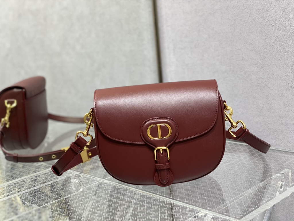 Dior Medium Bobby Bag M9319 Wine Red Box Calfskin - Default Title - View 1