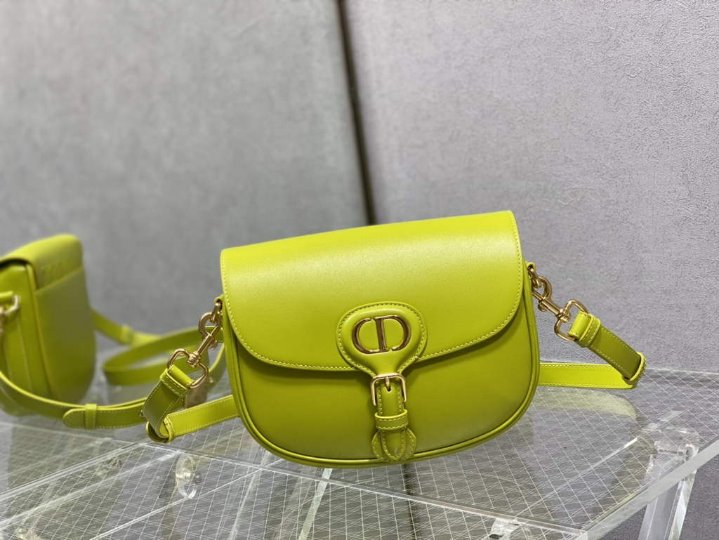 Dior Medium Bobby Bag M9319 Lemon Yellow Box Calfskin - Default Title - View 1