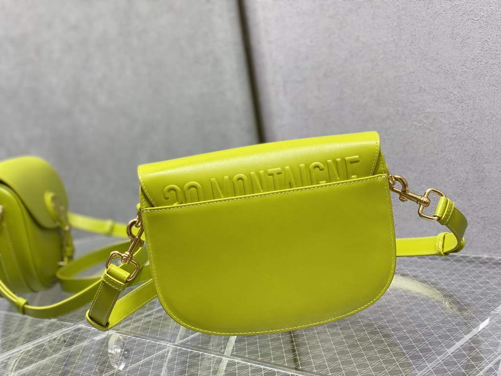 Dior Medium Bobby Bag M9319 Lemon Yellow Box Calfskin - Default Title - View 4