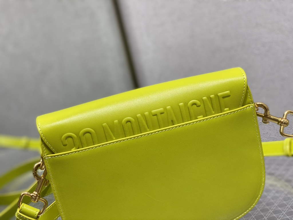 Dior Medium Bobby Bag M9319 Lemon Yellow Box Calfskin - Default Title - View 5