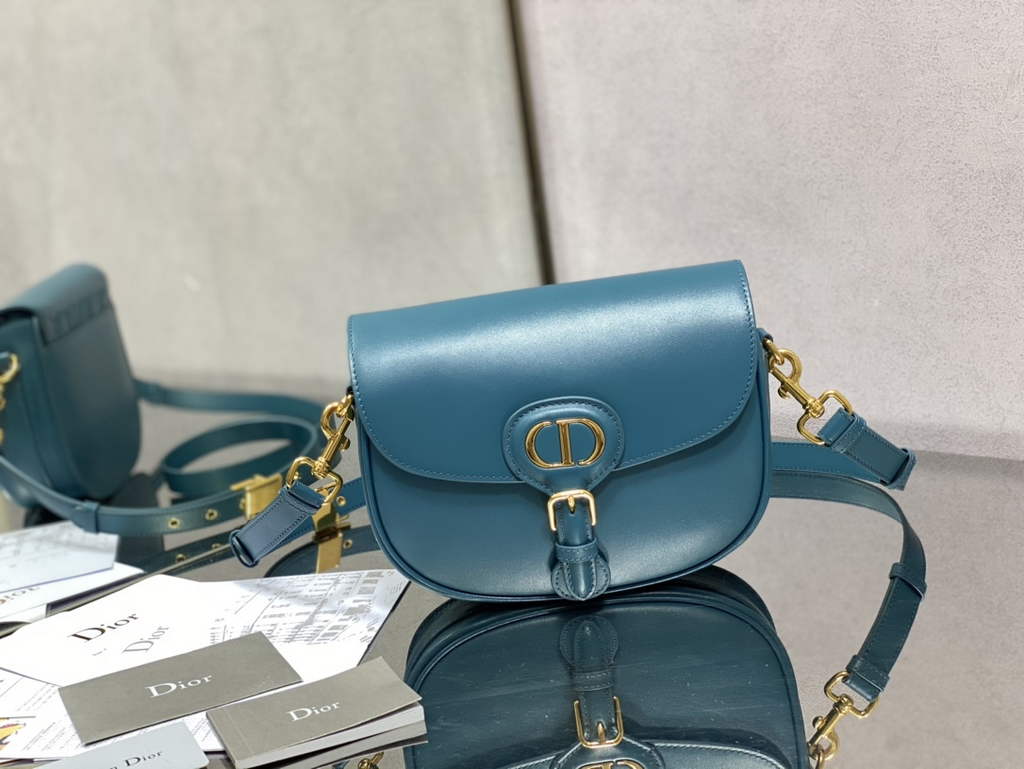 Dior Medium Bobby Bag M9319 Dark Blue Box Calfskin - Default Title - View 1