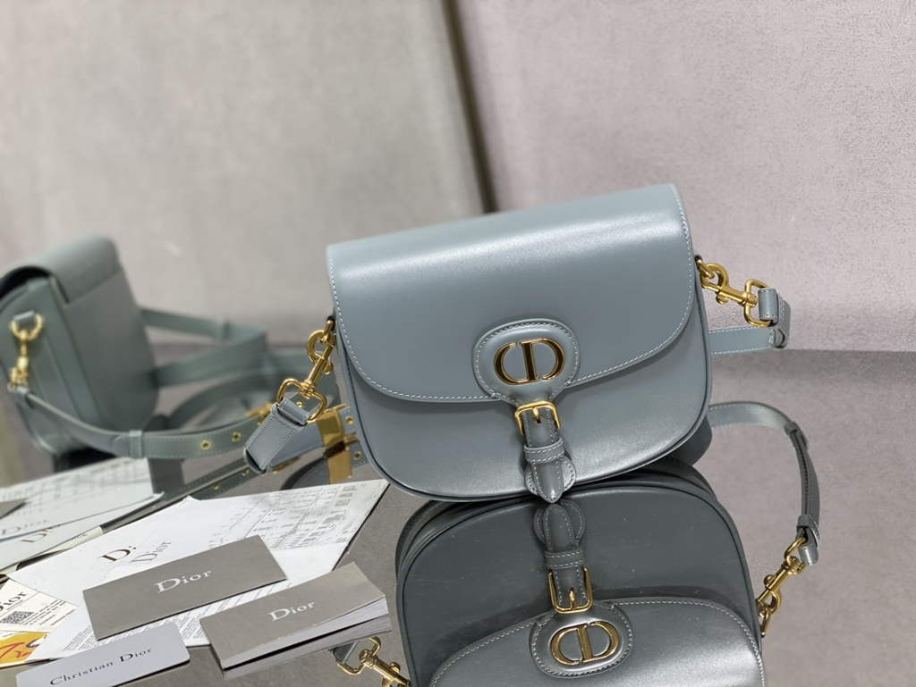 Dior Medium Bobby Bag M9319 Light Blue Box Calfskin - Default Title - View 1