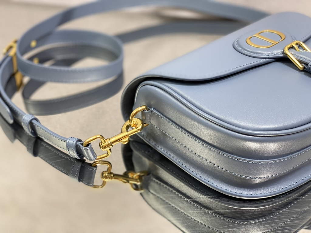 Dior Medium Bobby Bag M9319 Blue Box Calfskin - Default Title - View 6