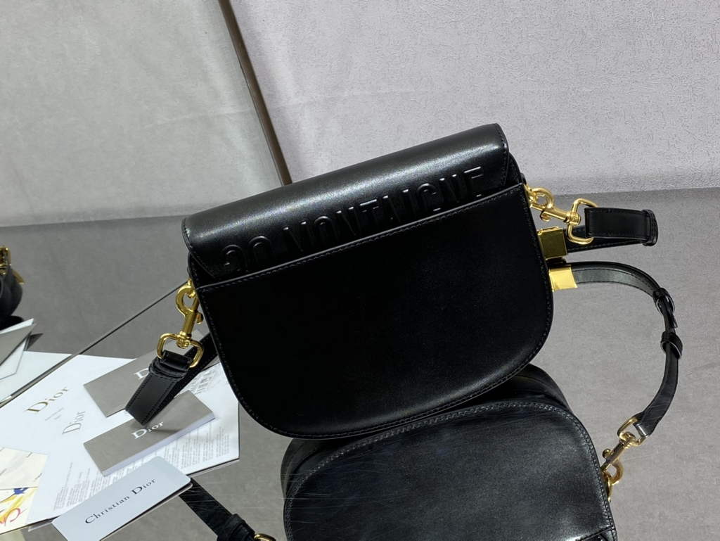 Dior Medium Bobby Bag M9319 Black Box Calfskin - Default Title - View 4
