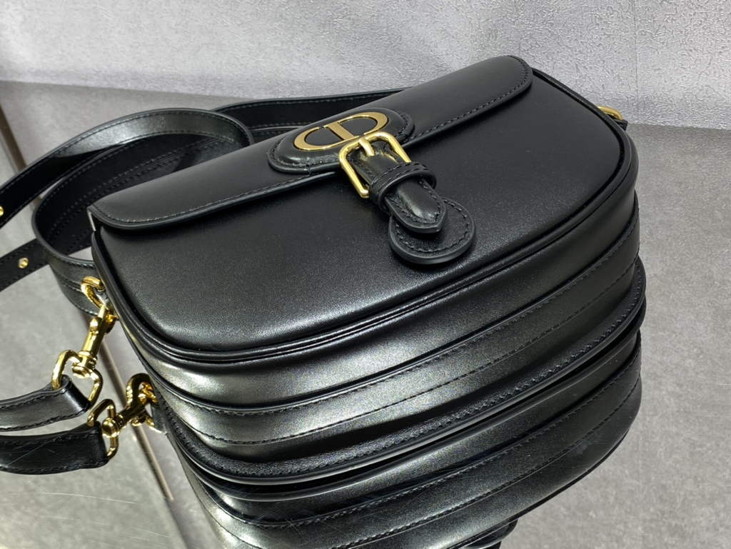 Dior Medium Bobby Bag M9319 Black Box Calfskin - Default Title - View 5
