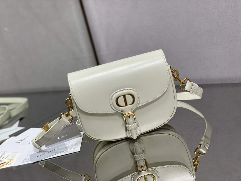 Dior Medium Bobby Bag M9319 White Box Calfskin - Default Title - View 1