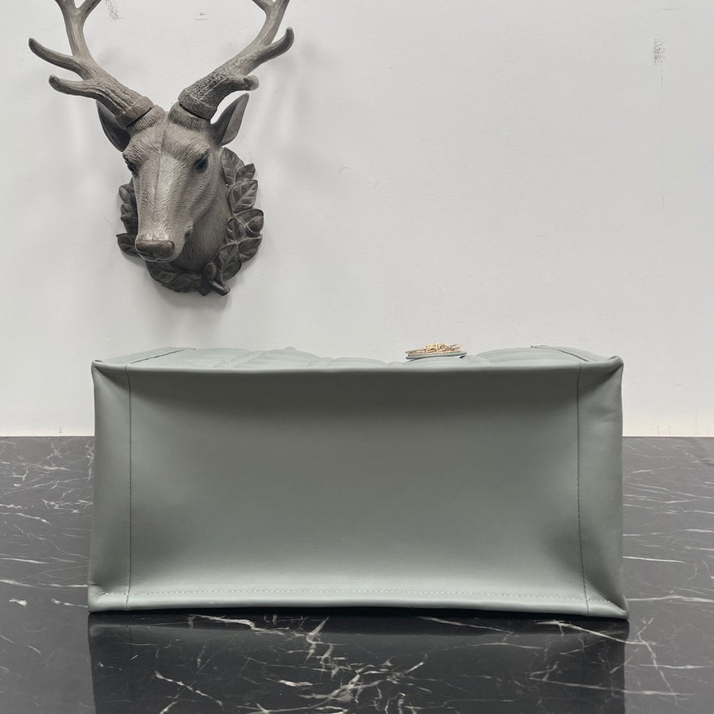 Dior Medium Book Tote M1324 Gray Macrocannage Calfskin
