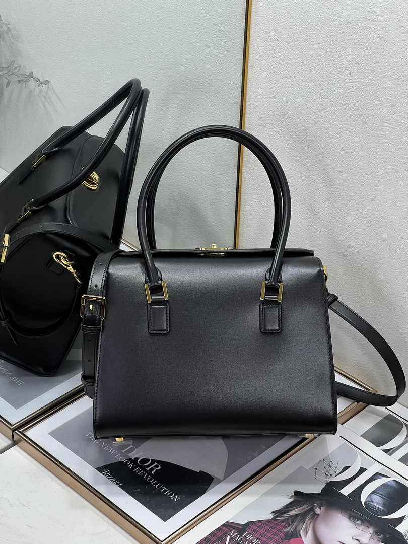 Dior Medium Boston Bag M8675 Black Smooth Calfskin - Default Title - View 2
