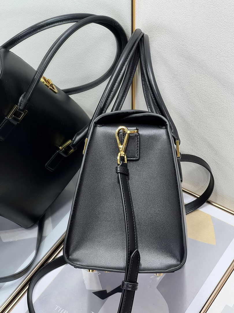 Dior Medium Boston Bag M8675 Black Smooth Calfskin - Default Title - View 6