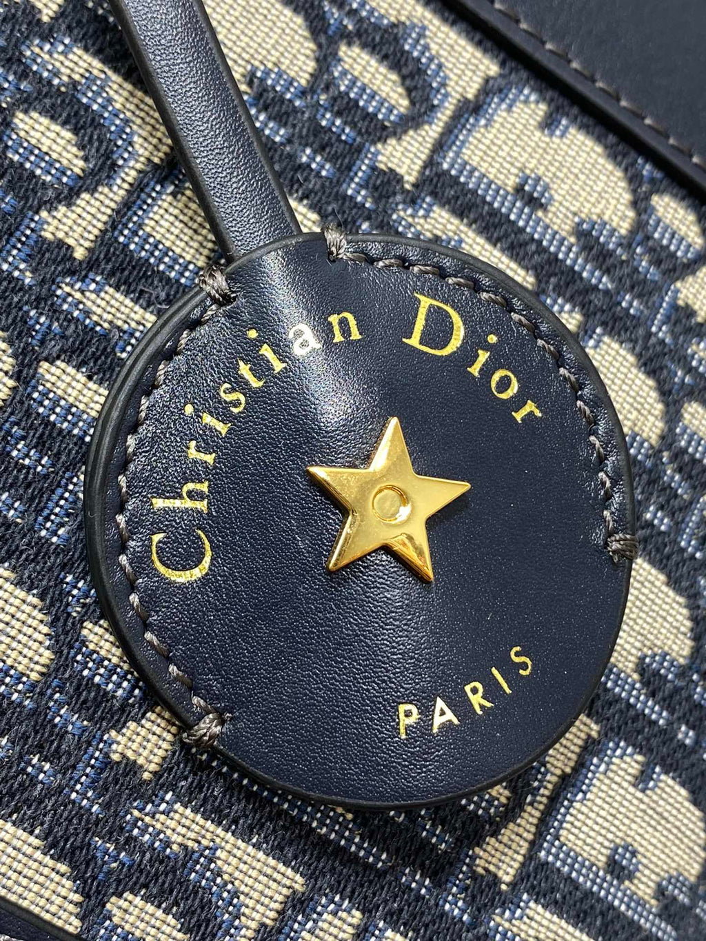 Dior Medium D-Vibe Bowling Bag M1340 Blue Dior Oblique Jacquard