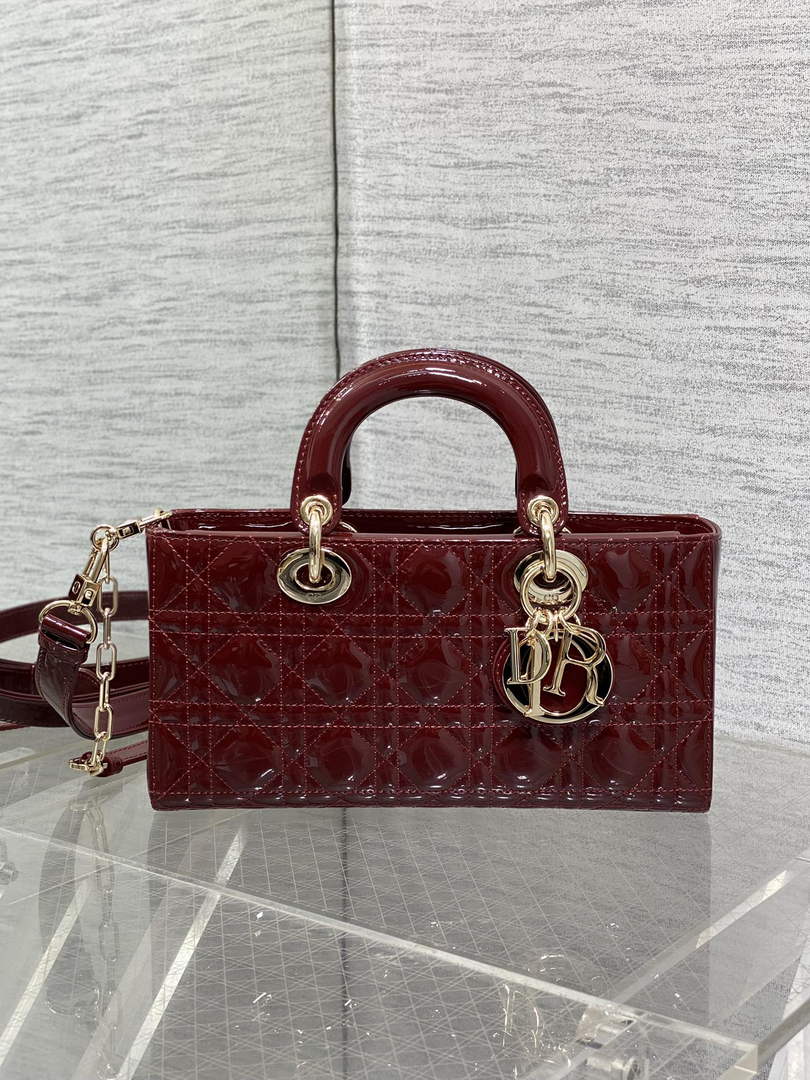 Dior Medium Lady D-Joy Bag M0540 Patent leather - Black - View 6