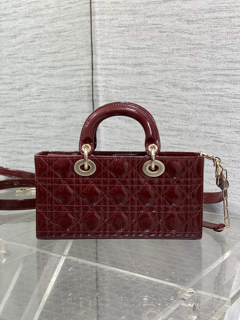 Dior Medium Lady D-Joy Bag M0540 Patent leather - Black - View 7