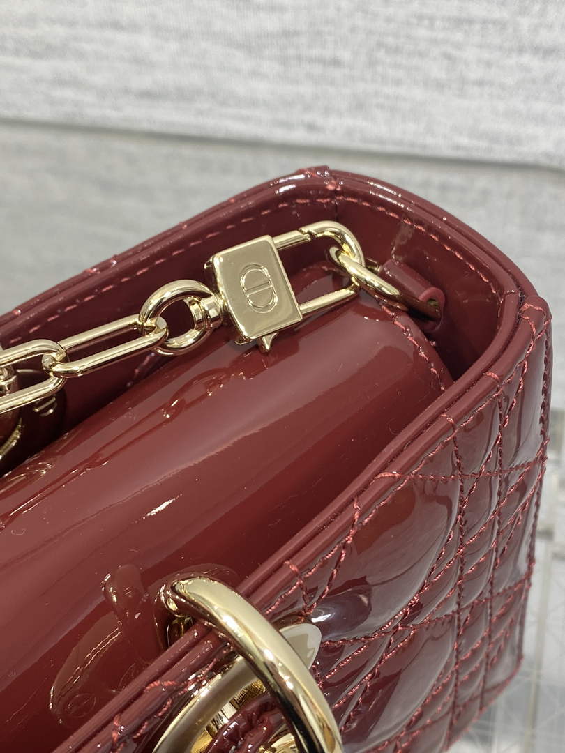 Dior Medium Lady D-Joy Bag M0540 Patent leather - Black - View 8