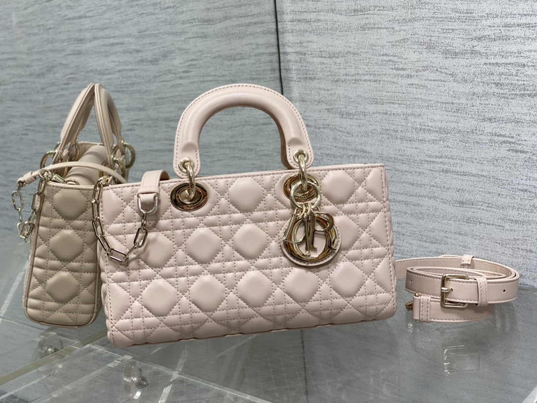 Dior Medium Lady D-Joy Bag M0540 Dark Beige Cannage Lambskin - Default Title - View 2