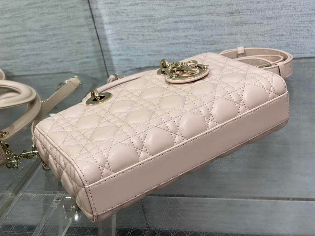 Dior Medium Lady D-Joy Bag M0540 Dark Beige Cannage Lambskin - Default Title - View 5