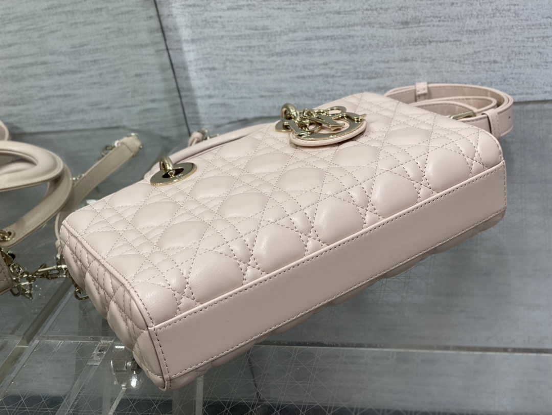 Dior Medium Lady D-Joy Bag M0540 Dark Beige Cannage Lambskin - Default Title - View 5