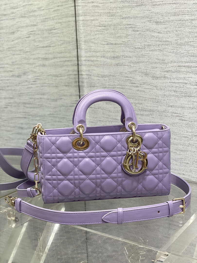 Dior Medium Lady D-Joy Bag M0540 Purple Cannage Lambskin - Default Title - View 2