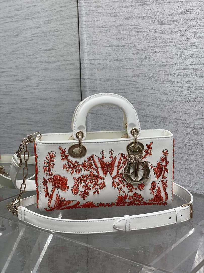 Dior Medium Lady D-Joy Bag M0540 White Cannage Lambskin - Default Title - View 2