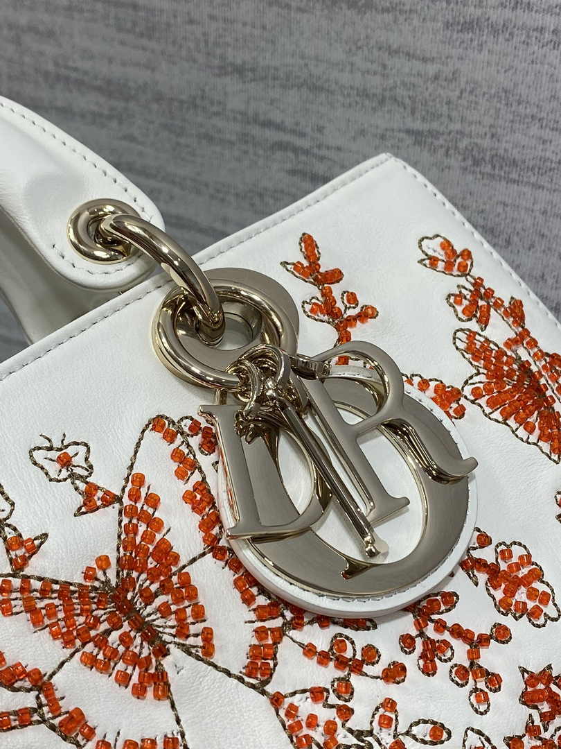 Dior Medium Lady D-Joy Bag M0540 White Cannage Lambskin - Default Title - View 8