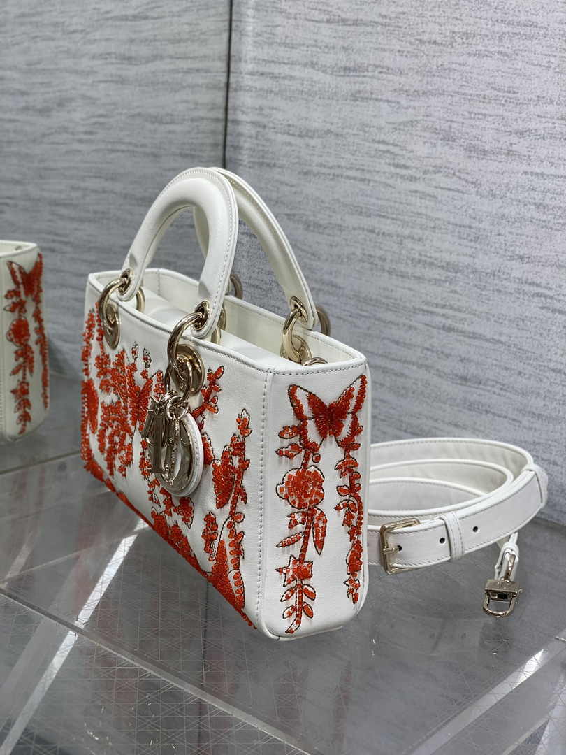 Dior Medium Lady D-Joy Bag M0540 White Cannage Lambskin - Default Title - View 4