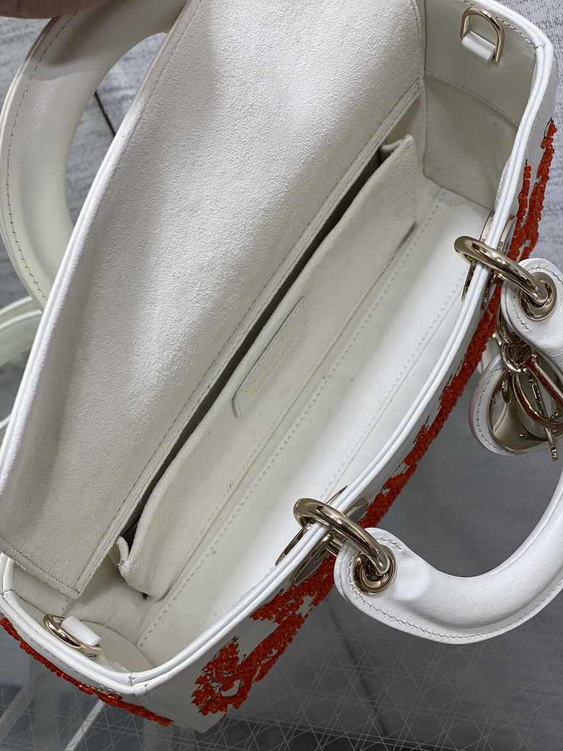 Dior Medium Lady D-Joy Bag M0540 White Cannage Lambskin - Default Title - View 6