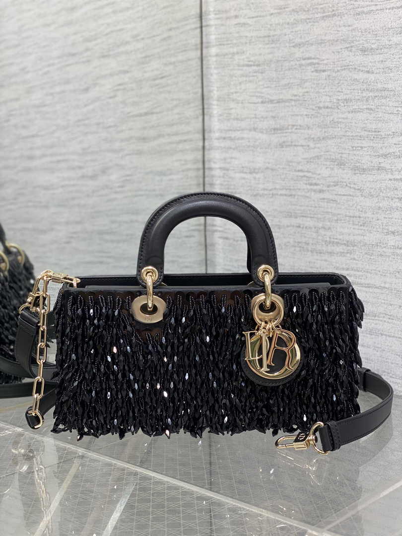 Dior Medium Lady D-Lite Bag M0565 Black Cannage Lambskin - Default Title - View 2