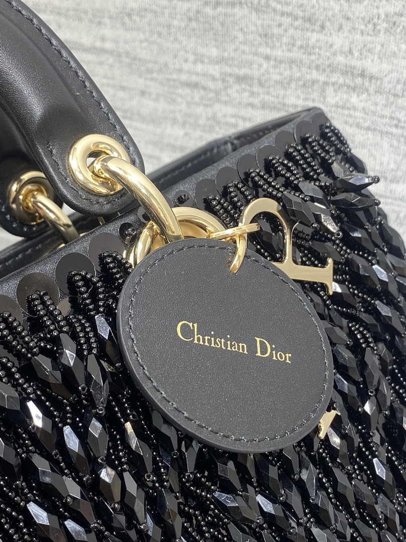 Dior Medium Lady D-Lite Bag M0565 Black Cannage Lambskin - Default Title - View 5