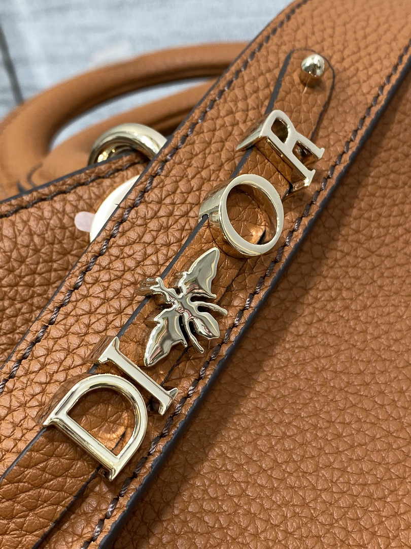 Dior Medium Lady D-Sire My ABCDior Bag M1151 Dark Brandy Bull Leather - Default Title - View 9