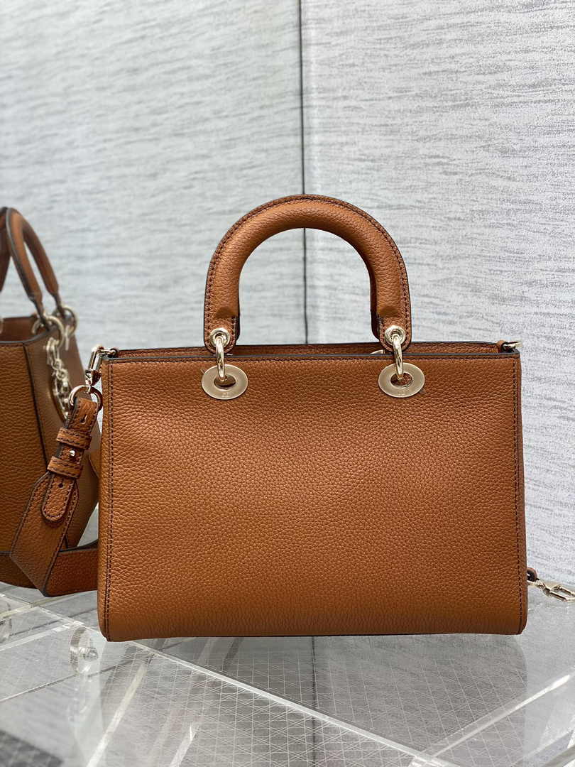 Dior Medium Lady D-Sire My ABCDior Bag M1151 Dark Brandy Bull Leather - Default Title - View 3