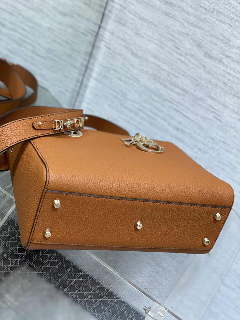 Dior Medium Lady D-Sire My ABCDior Bag M1151 Dark Brandy Bull Leather - Default Title - View 5