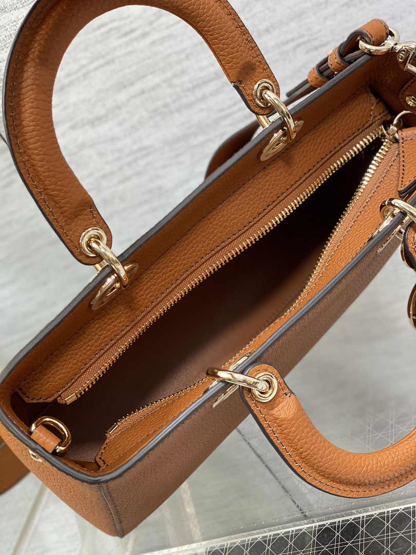 Dior Medium Lady D-Sire My ABCDior Bag M1151 Dark Brandy Bull Leather - Default Title - View 6
