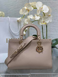 Dior Medium Lady D-Sire My ABCDior Bag M1151 Powder Beige Bull Leather - Default Title - View 1