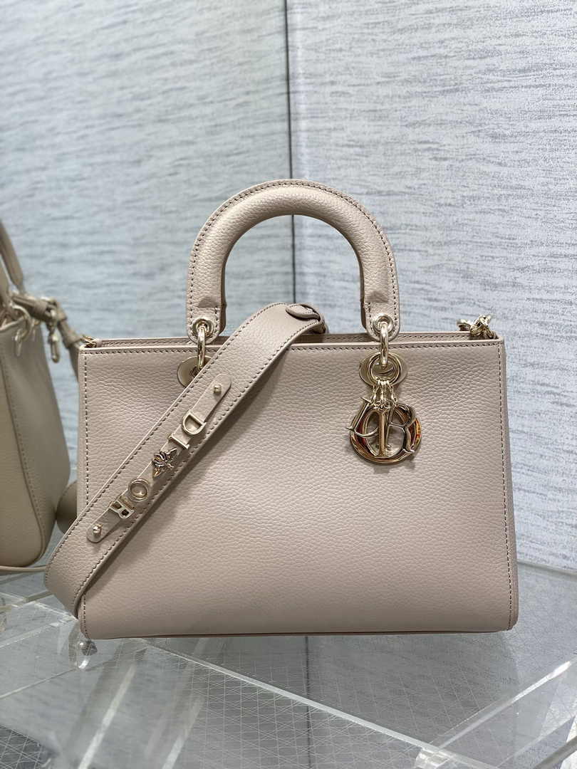 Dior Medium Lady D-Sire My ABCDior Bag M1151 Powder Beige Bull Leather - Default Title - View 2