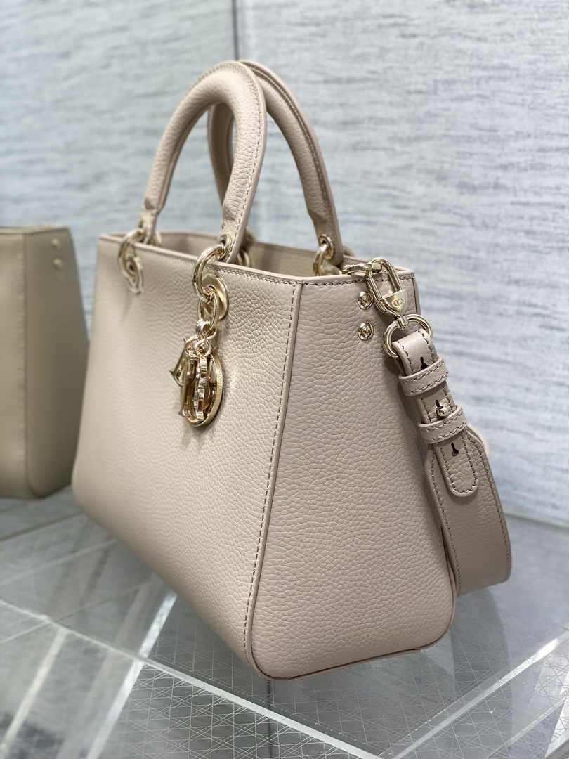 Dior Medium Lady D-Sire My ABCDior Bag M1151 Powder Beige Bull Leather - Default Title - View 4