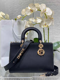 Dior Medium Lady D-Sire My ABCDior Bag M1151 Black Bull Leather - Default Title - View 1